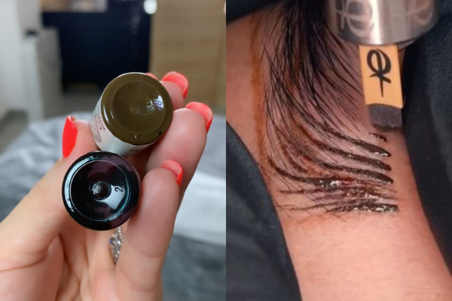 Chọn mực hữu cơ chiết xuất 100% để điêu khắc chân mày sau phun xăm