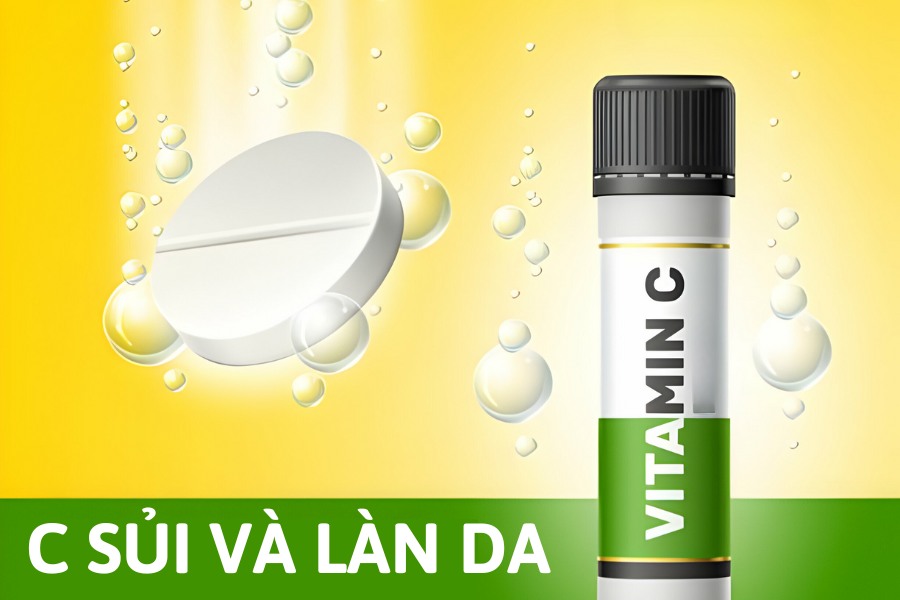 C sủi mang lại nhiều lợi ích cho làn da