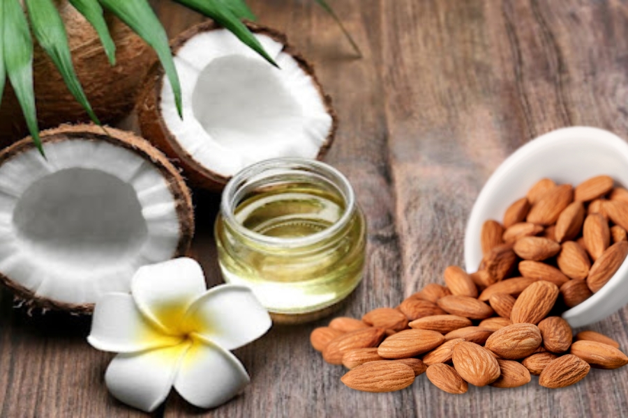 Dùng dầu dừa tẩy trang với dầu hạnh nhân giúp da trở nên mềm mịn và tươi trẻ hơn