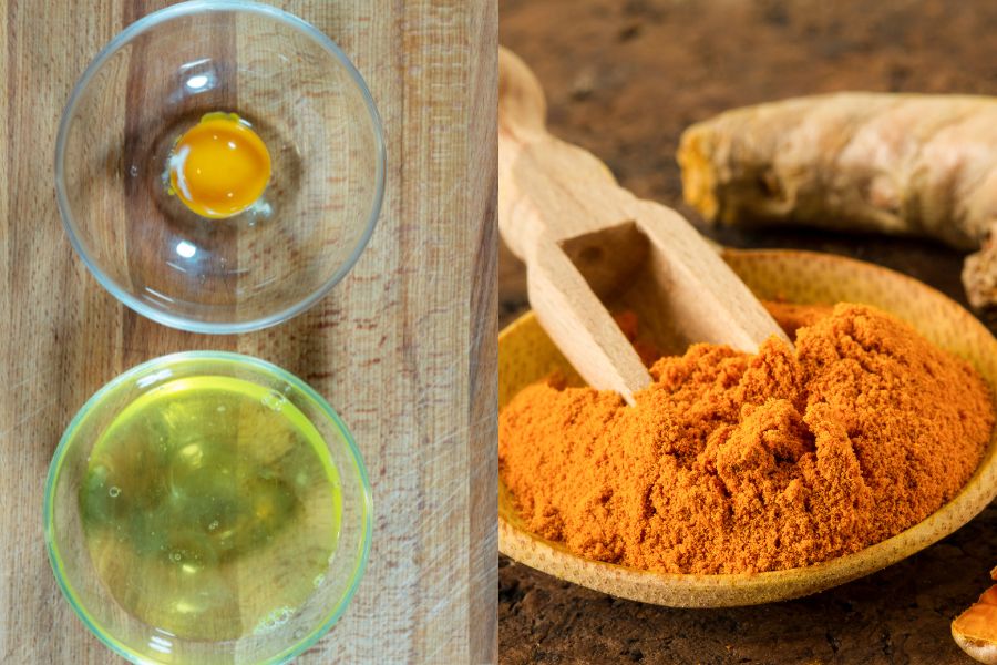 Cách làm mặt nạ trứng gà với tinh bột nghệ giúp trị mụn thâm hiệu quả