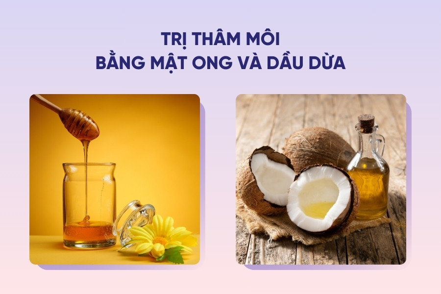 cách trị thâm môi bằng dầu dừa và mật ong cách trị thâm môi bằng dầu dừa và mật ong