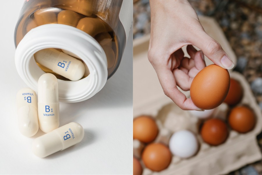 Hỗn hợp trứng gà kết hợp cùng vitamin B1 có khả năng loại bỏ tế bào chết, điều trị sạm nám