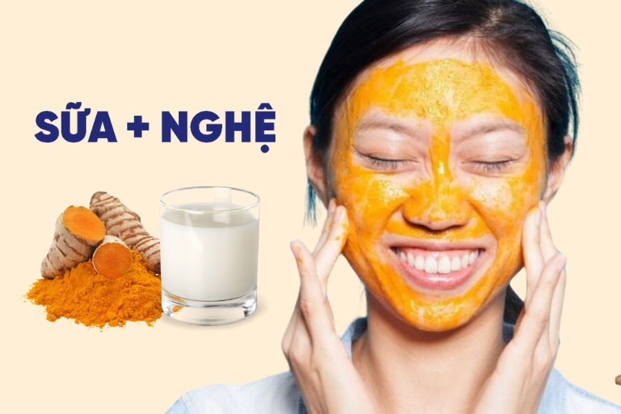 Đánh bay mụn thâm bằng sữa tươi không đường và tinh bột nghệ