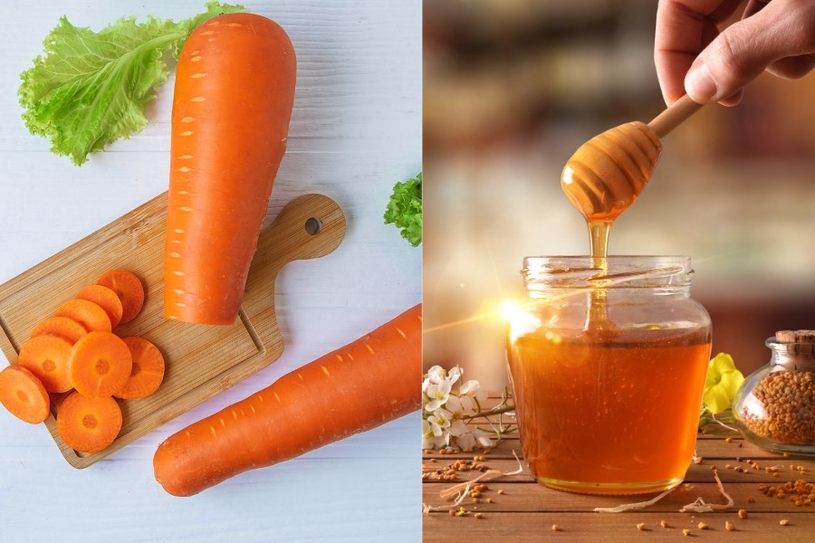 Mặt nạ mật ong cà rốt cải thiện tình trạng sạm nám, bảo vệ da khỏi tác động của tia UV Làm mặt nạ cà rốt và mật ong