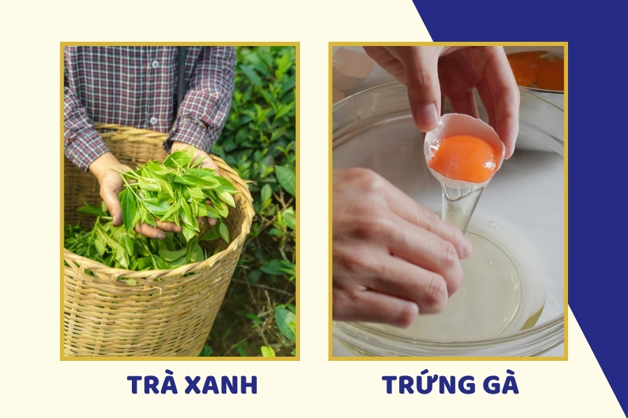Lấy lại làn da sáng mịn, sạch mụn với mặt nạ trứng gà và trà xanh