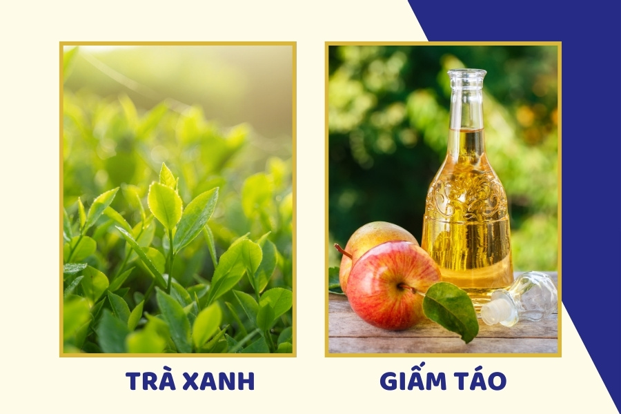 Đánh bay mụn nhanh gọn với hõn hợp bột trà xanh và giấm táo