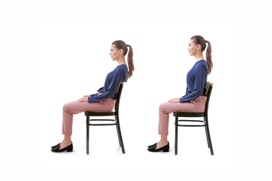 Thay đổi thói quen xấu, tập ngồi thẳng lưng