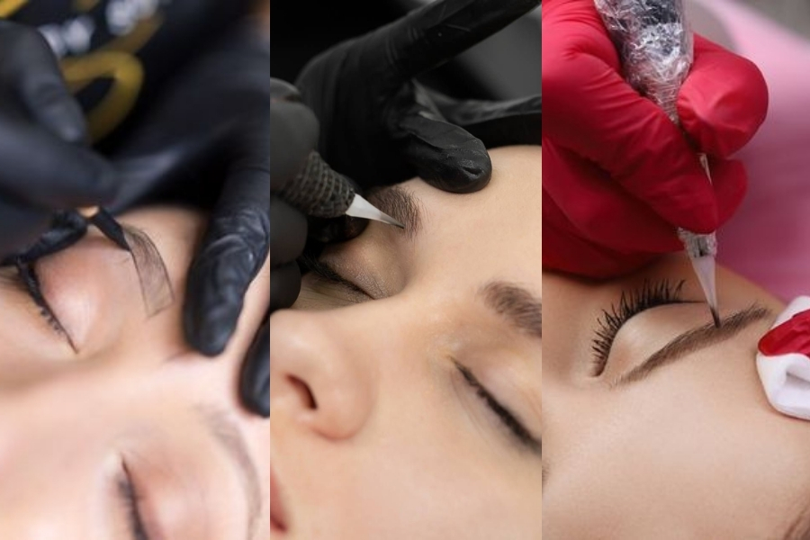 Tạo dáng chân mày vòng cung bằng kỹ thuật phun xăm và điêu khắc Tạo dáng chân mày vòng cung bằng kỹ thuật phun xăm và điêu khắc