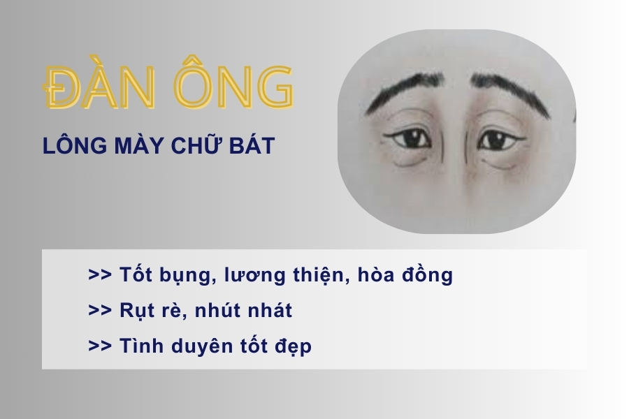 Đàn ông có lông mày chữ bát có tính tình lương thiện, vui vẻ và hòa đồng Đàn ông có lông mày chữ bát có tính tình lương thiện, vui vẻ và hòa đồng