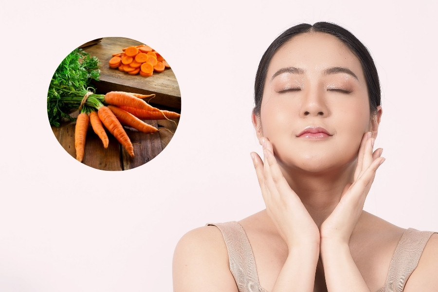 Mặt nạ cà rốt cung cấp độ ẩm cho da và cân bằng lượng dầu nhờn trên da. mặt nạ cà rốt giúp duy trì độ ẩm da