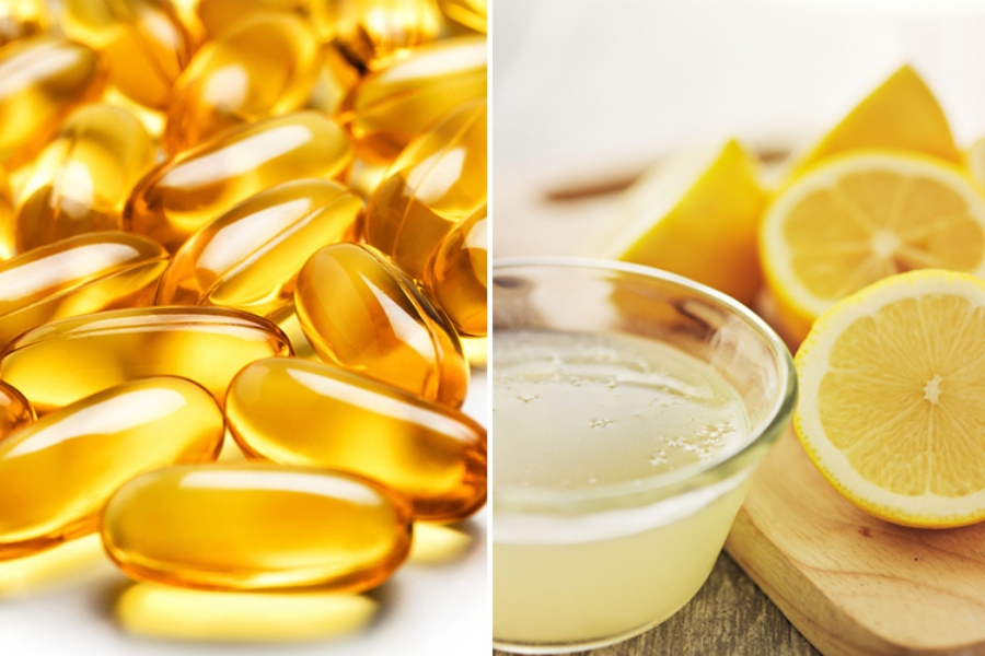 Làm sạch da với mặt nạ vitamin E và chanh Làm sạch da với mặt nạ vitamin E và chanh