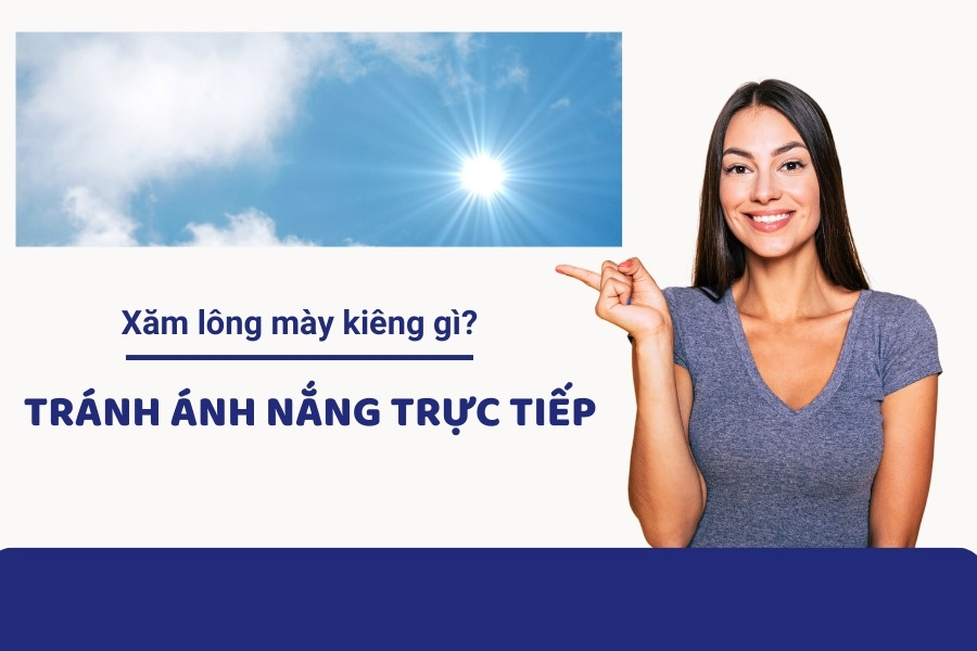 Ánh nắng có thể làm cho chân mày bị thâm và ảnh hưởng đến quá trình lên màu của mực xăm Ánh nắng có thể làm cho chân mày bị thâm và ảnh hưởng đến quá trình lên màu của mực xăm