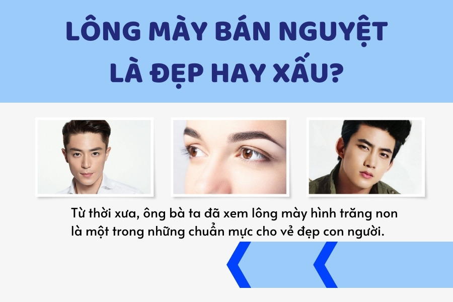 Lông mày lưỡi liềm được cho là một dáng mày đẹp, phụ nữ sở hữu dáng mày này thường được đánh giá cao Lông mày lưỡi liềm được cho là một dáng mày đẹp, phụ nữ sở hữu dáng mày này thường được đánh giá cao
