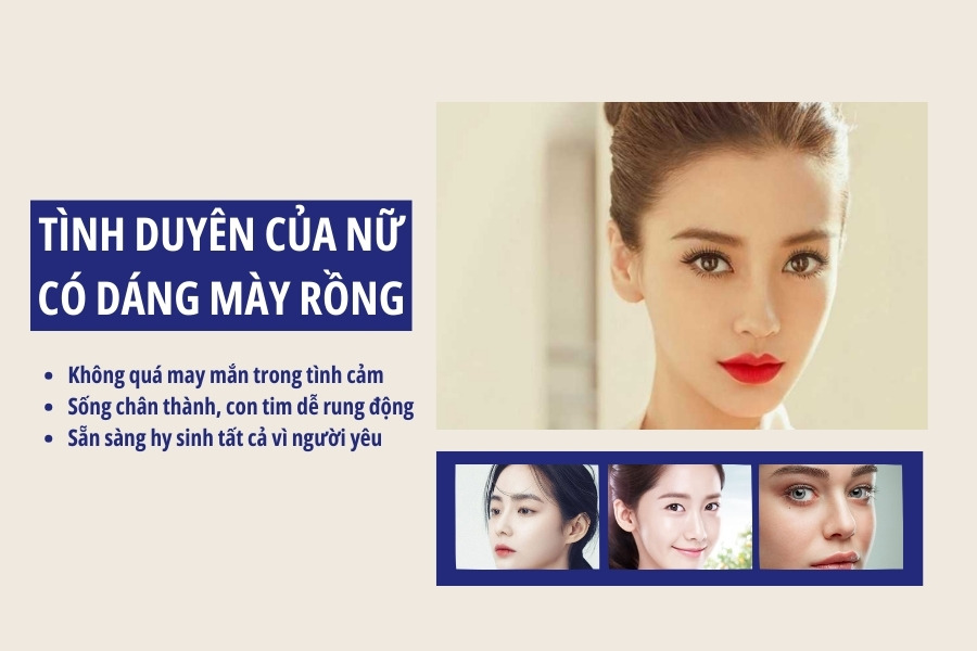 Đường tình duyên của nữ có tướng mày rồng thường có sự trắc trở Đường tình duyên của nữ có tướng mày rồng thường có sự trắc trở