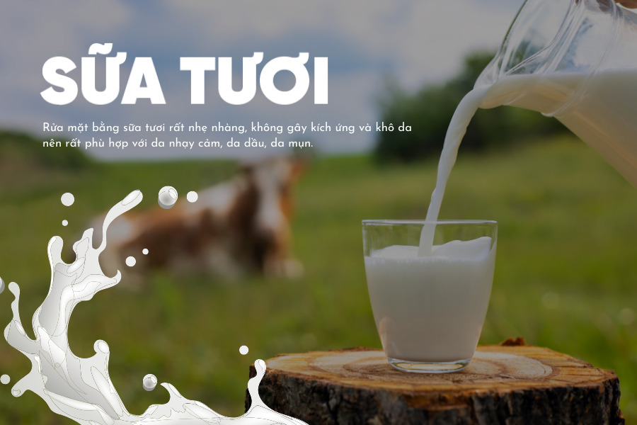 Trị mụn ở mép môi bằng sữa tươi hiệu quả