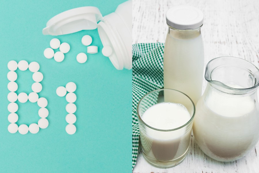 Dưỡng trắng da với vitamin B1 và sữa tươi