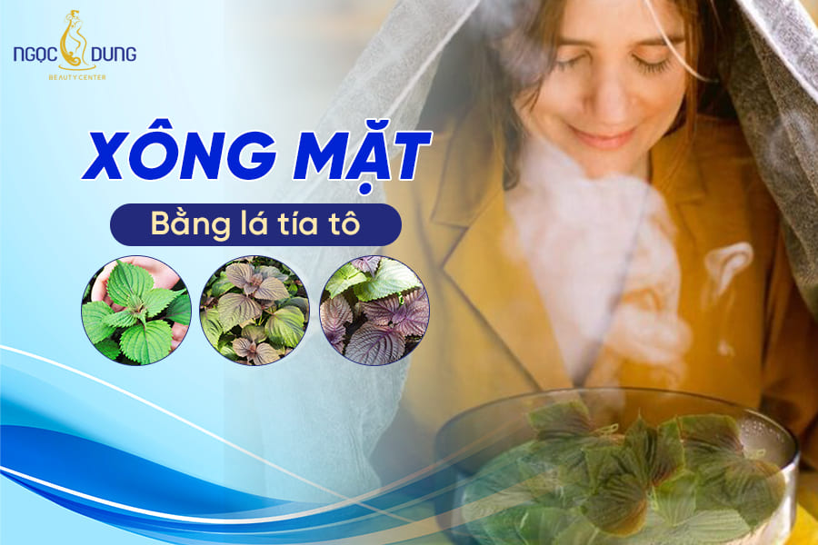 Xông mặt bằng lá tía tô