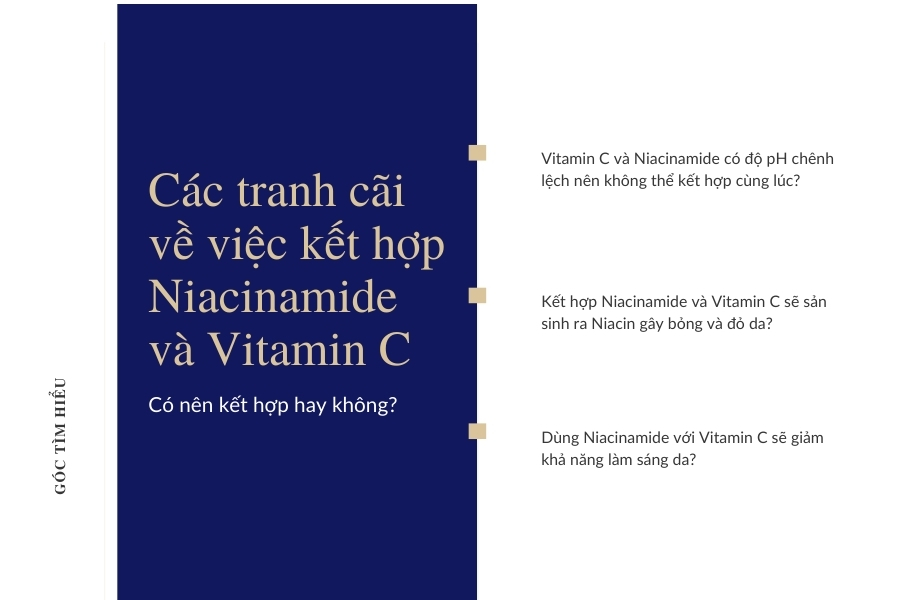 Những tranh cãi về vấn đề có nên kết hợp Niacinamide và Vitamin C cùng nhau không