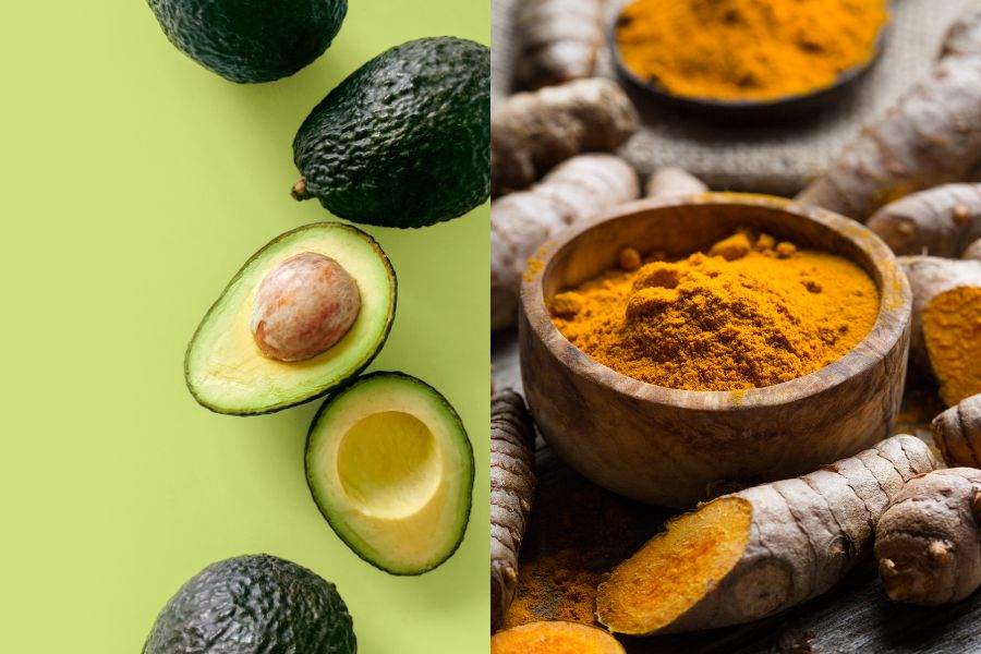 Trẻ hóa da làm mờ nếp nhăn với bơ và tinh bột nghệ