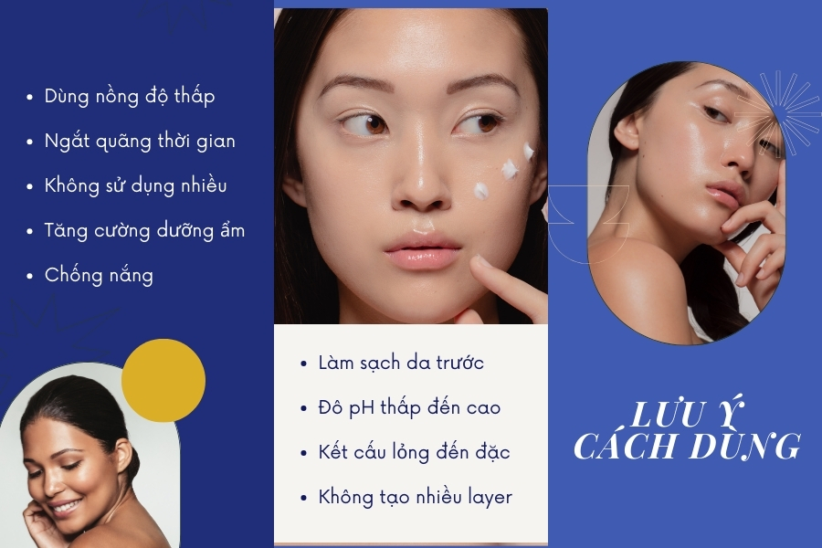 Những lưu ý khi sử dụng AHA/BHA tránh kích ứng da