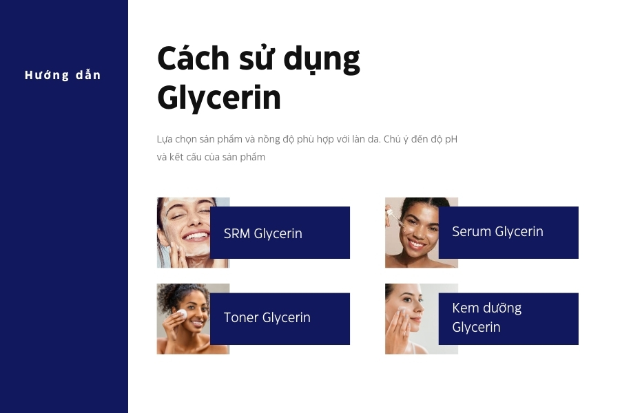 Hướng dẫn cách sử dụng Glycerin trong mỹ phẩm chăm sóc da