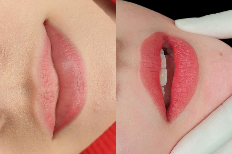 Chị em đang có kinh nguyệt có xăm môi được không? 5 Khuôn môi rõ nét, khắc phục các khuyết điểm thâm viền môi, nhạt lòng môi