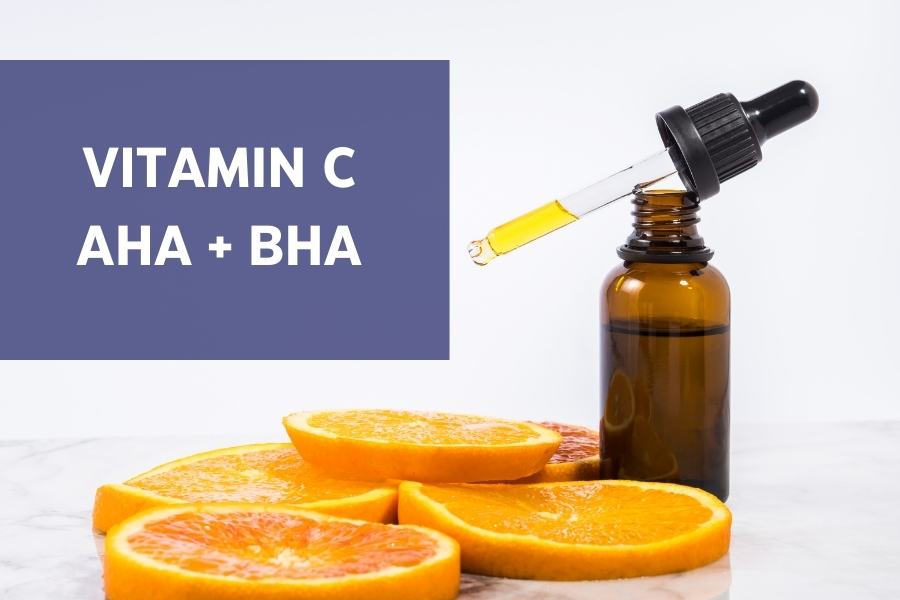 Nên dùng vitamin C vào buổi sáng, AHA vào buổi tối