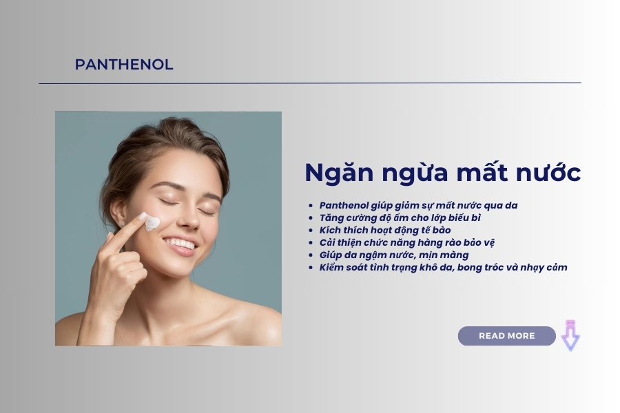 Dùng Panthenol để giữ ẩm cho da