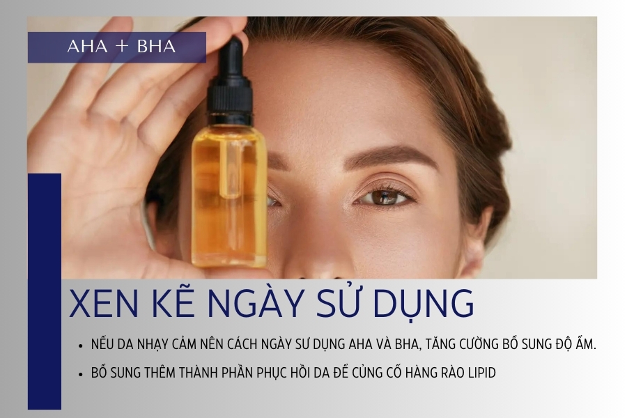 Dùng AHA BHA đẩy mụn nên chú ý đến việc tăng cường độ ẩm cho da