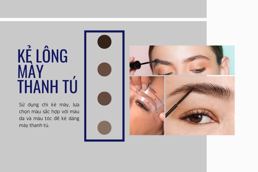 Cách kẻ lông mày đẹp tự nhiên, thanh thoát Cách kẻ lông mày đẹp tự nhiên, thanh thoát