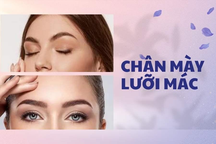 Dáng chân mày lưỡi mác - Nâng cung chân mày 
