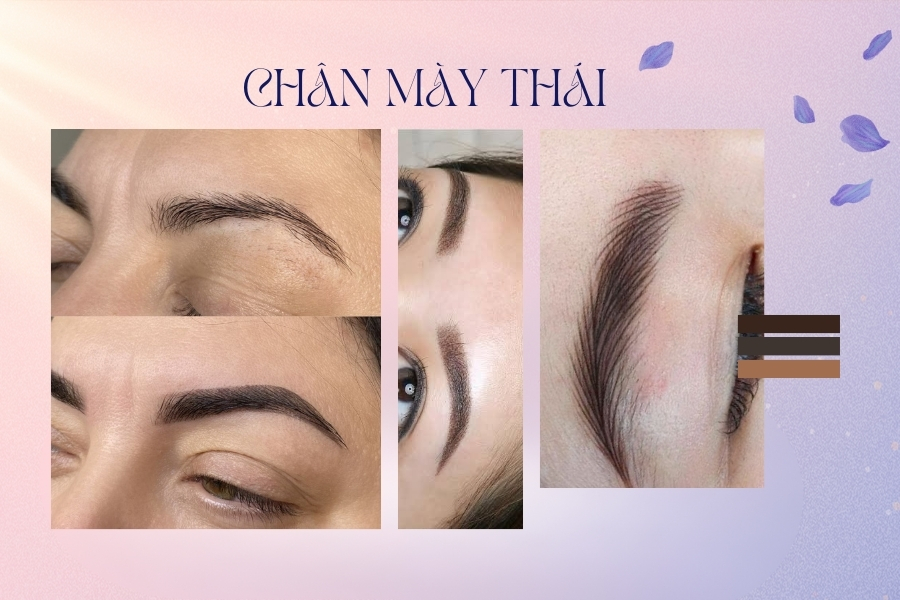 Dáng chân mày cho người lớn tuổi- Mày đậm, dáng cong thêm phần nữ tính 