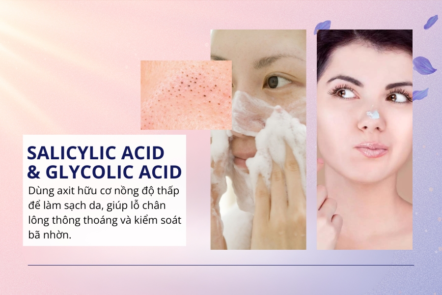 Đánh bay mụn ẩn ở cánh mũi bằng Salicylic Acid và Glycolic Acid Đánh bay mụn ẩn ở cánh mũi bằng Salicylic Acid và Glycolic Acid