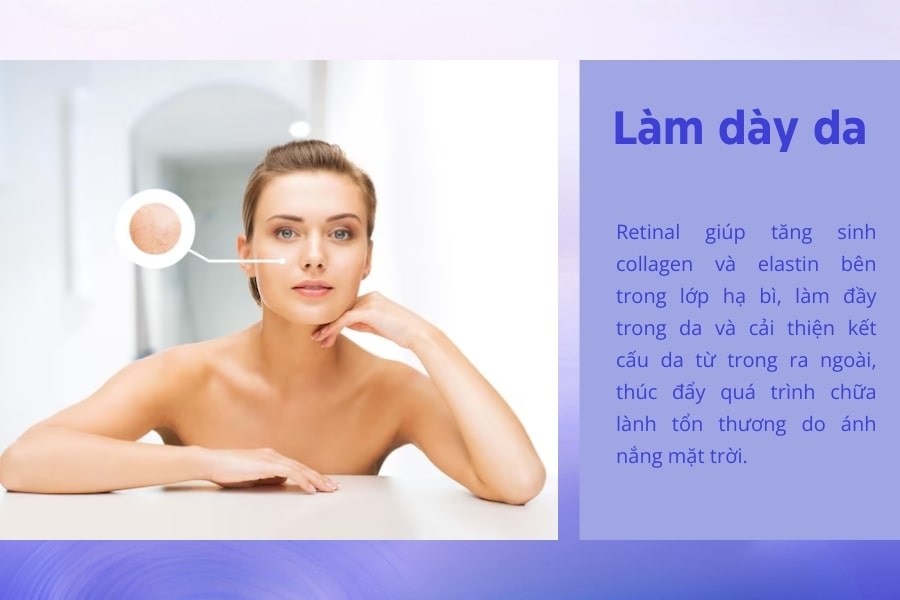 Retinal kích thích sản xuất collagen, làm dày da Retinal kích thích sản xuất collagen, làm dày da