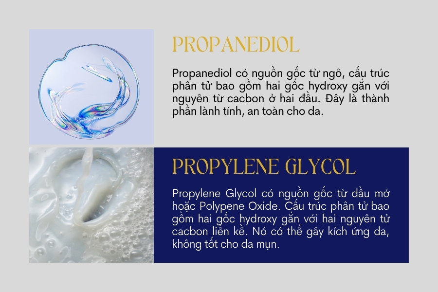 Phân biệt Propanediol và Propylene Glycol Phân biệt Propanediol và Propylene Glycol