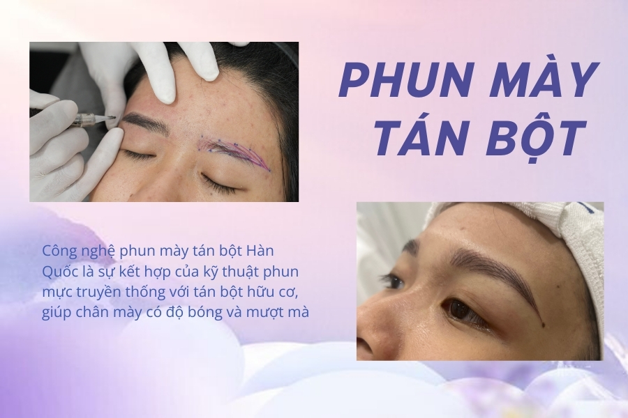 Phun mày tán bột Hàn Quốc tạo dáng chân mày siêu chân thực Phun mày tán bột Hàn Quốc tạo dáng chân mày siêu chân thực