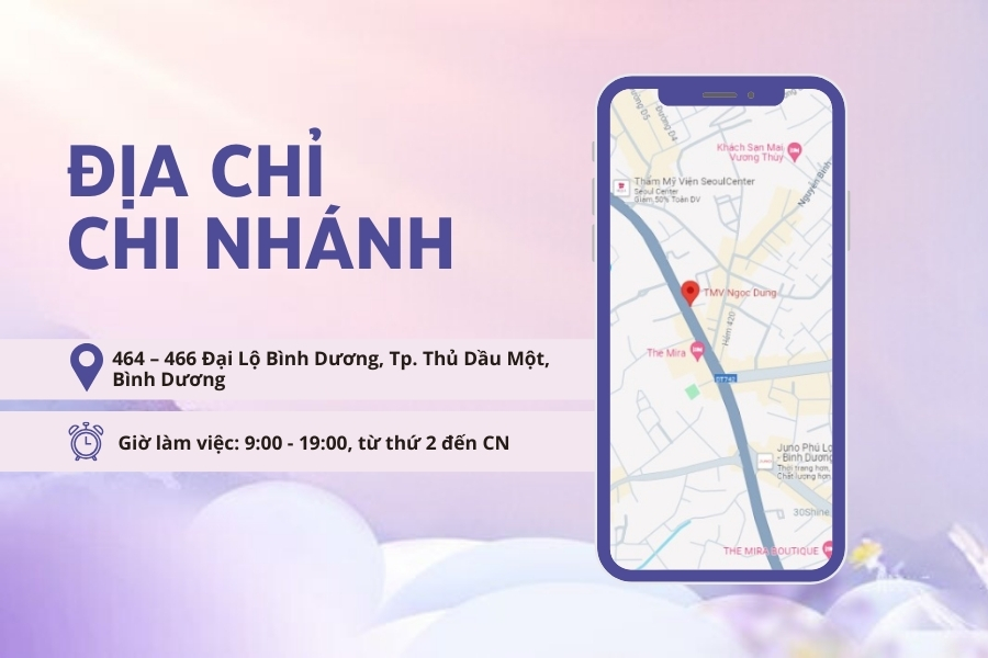 Điêu khắc lông mày Bình Dương - Bảng giá chi tiết 2 Địa chỉ chi nhánh tại Bình Dương của hệ thống TMV Ngọc Dung