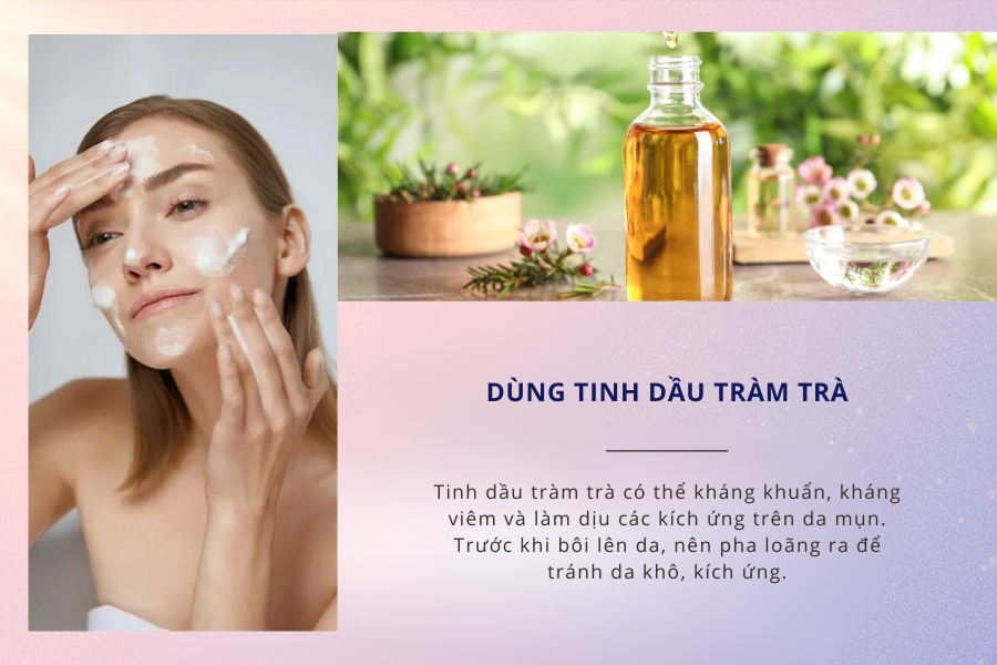 Trị mụn ẩn ở mũi bằng tinh dầu tràm trà Trị mụn ẩn ở mũi bằng tinh dầu tràm trà