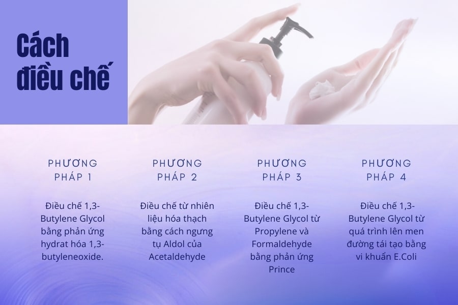 Điều chế sản xuất Butylene Glycol trong mỹ phẩm
