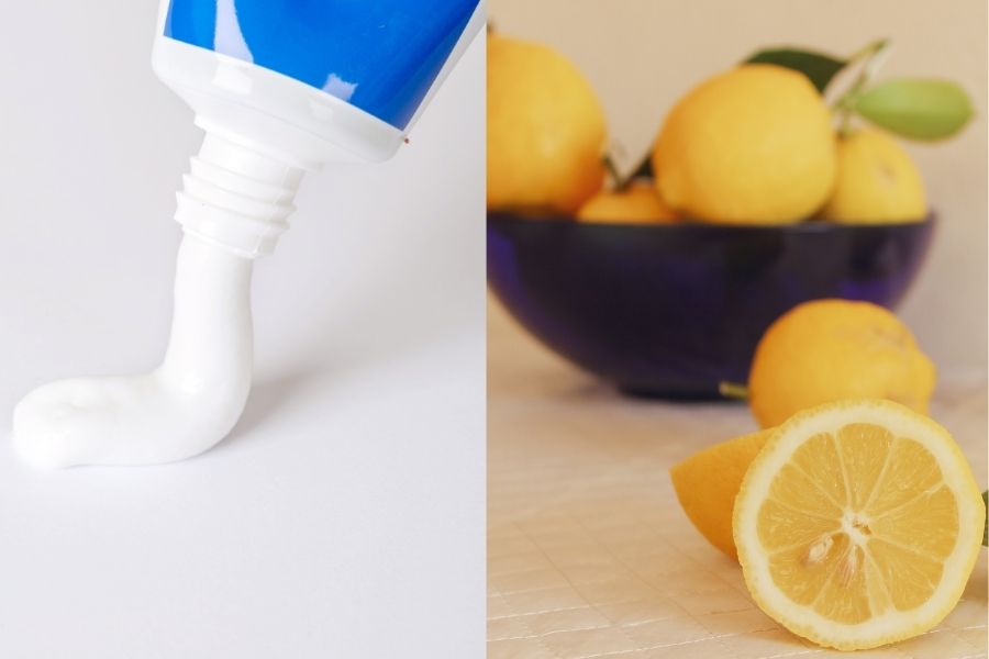 Chanh và kem đánh răng có hiệu quả làm mờ nốt ruồi hiệu quả