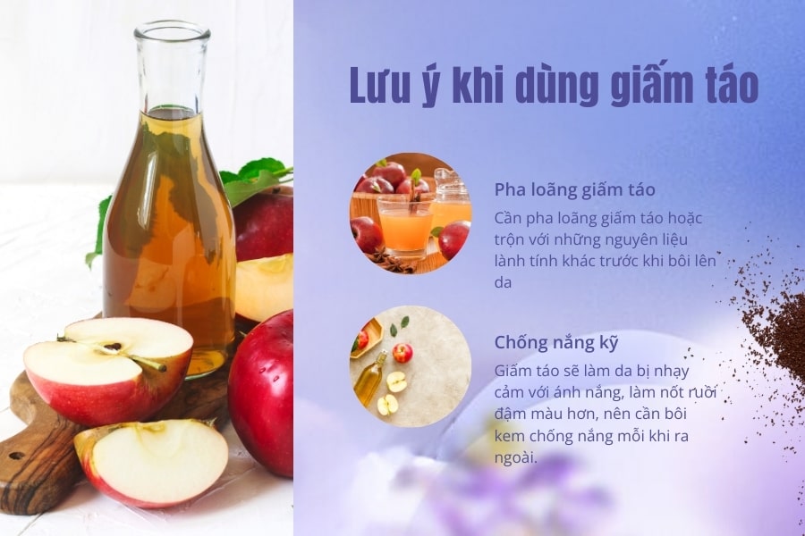 Trị nốt ruồi trên mặt tại nhà với giấm táo cần lưu ý điều gì?