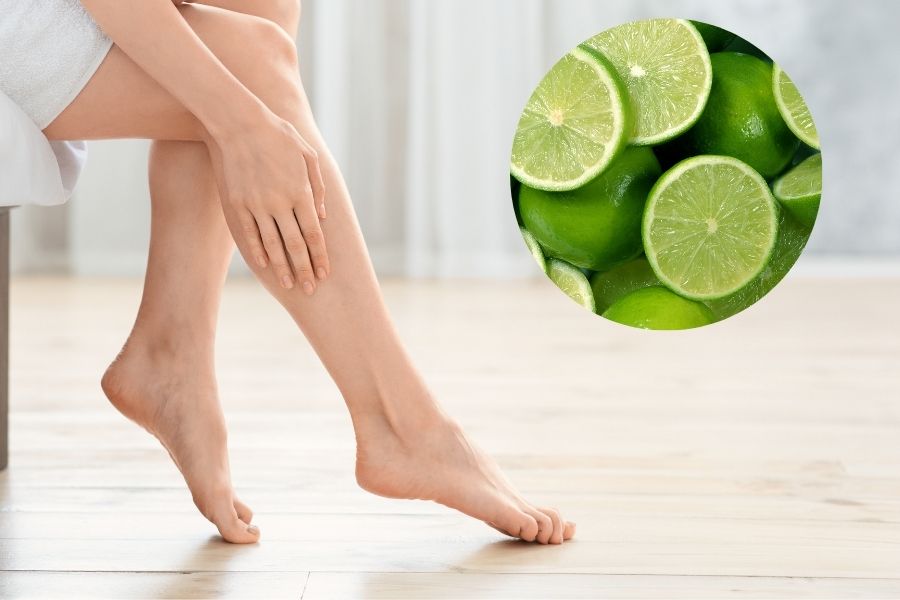 Chanh giúp cải thiện tình trạng da chân nứt nẻ,. khô ráp rất hiệu quả