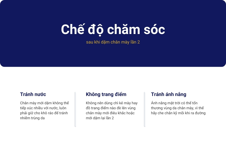 Cách chăm sóc chân mày sau khi phun và sau khi dặm lại lông mày lần 2