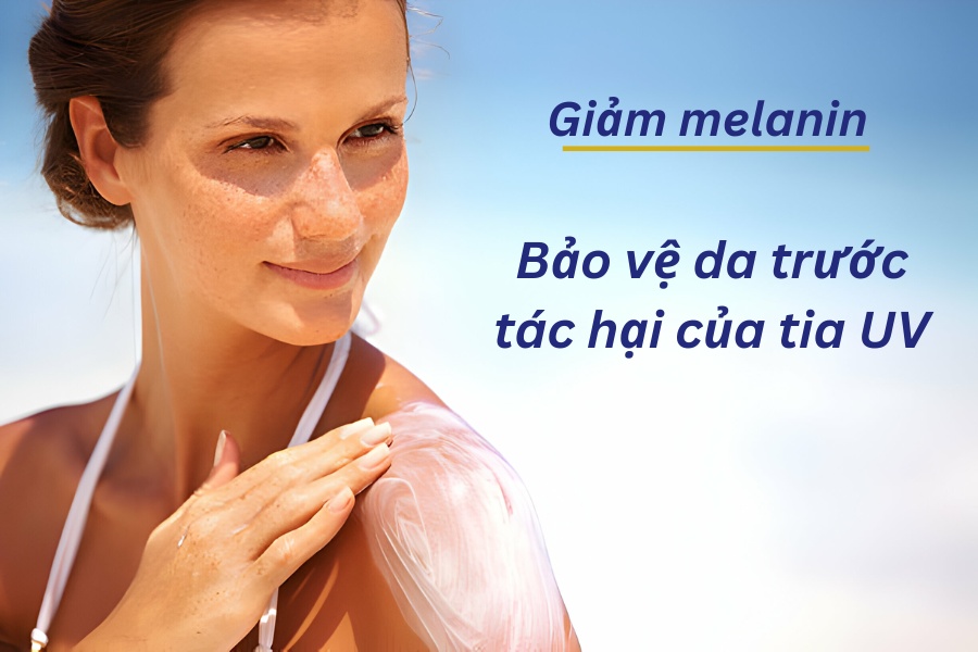 Ức chế melanin tăng quá mức bằng kem chống nắng khi ra ngoài