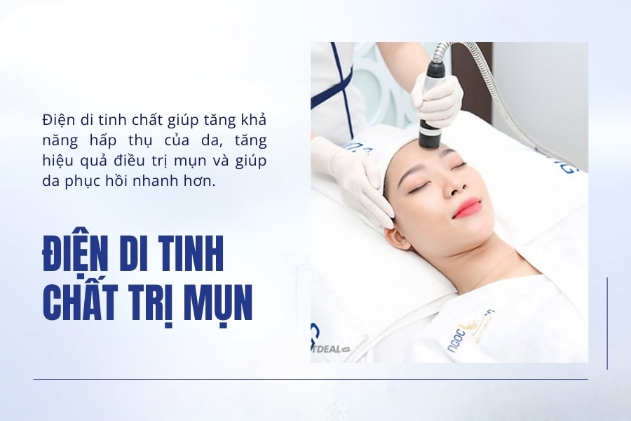 Cách trị mụn ẩn ở trán bằng phương pháp điện di tinh chất Cách trị mụn ẩn ở trán bằng phương pháp điện di tinh chất