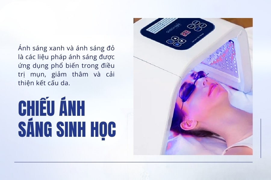 Cách trị mụn ẩn trên trán bằng liệu pháp ánh sáng Cách trị mụn ẩn trên trán bằng liệu pháp ánh sáng