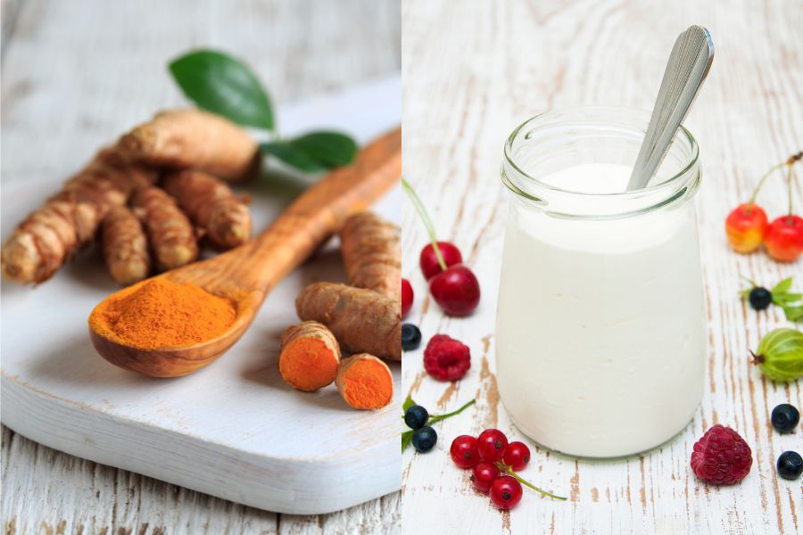 3 Cách bôi nghệ tươi không bị vàng da chị em nên tham khảo 3 Sữa chua kết hợp với nghệ là mặt nạ giúp da thêm trắng sáng, săn chắc hơn