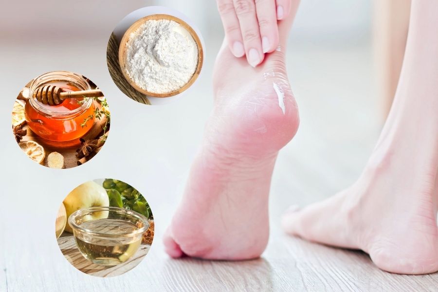 Bột gạo, mật ong và giấm có khả năng tẩy tế bào chết và làm mềm da hiệu quả