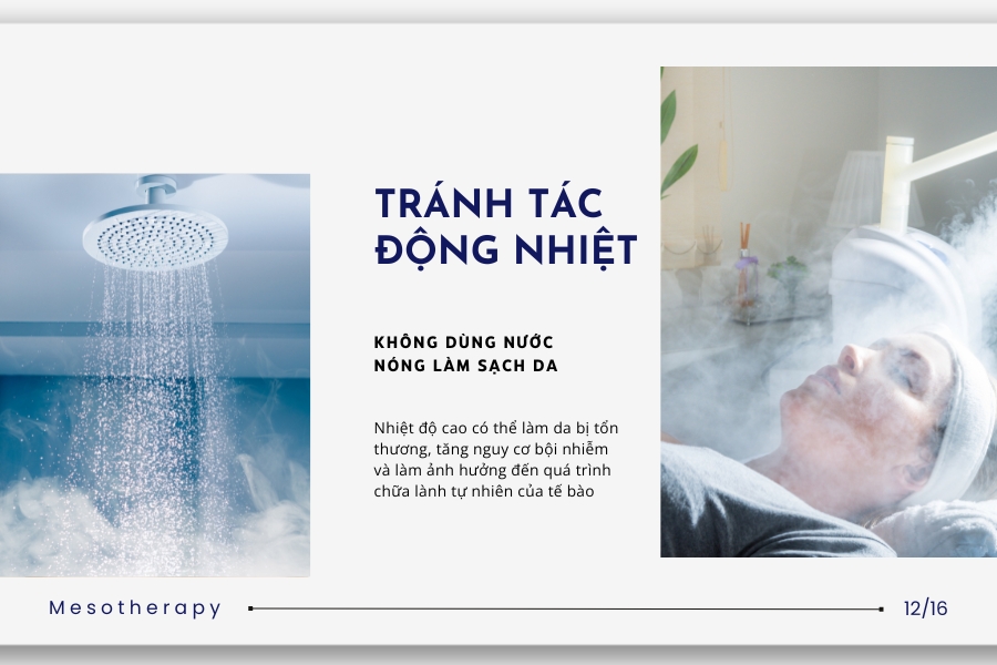 Không tắm nước nóng khi vừa mới tiêm Meso trị sẹo, nám Không tắm nước nóng khi vừa mới tiêm Meso trị sẹo, nám