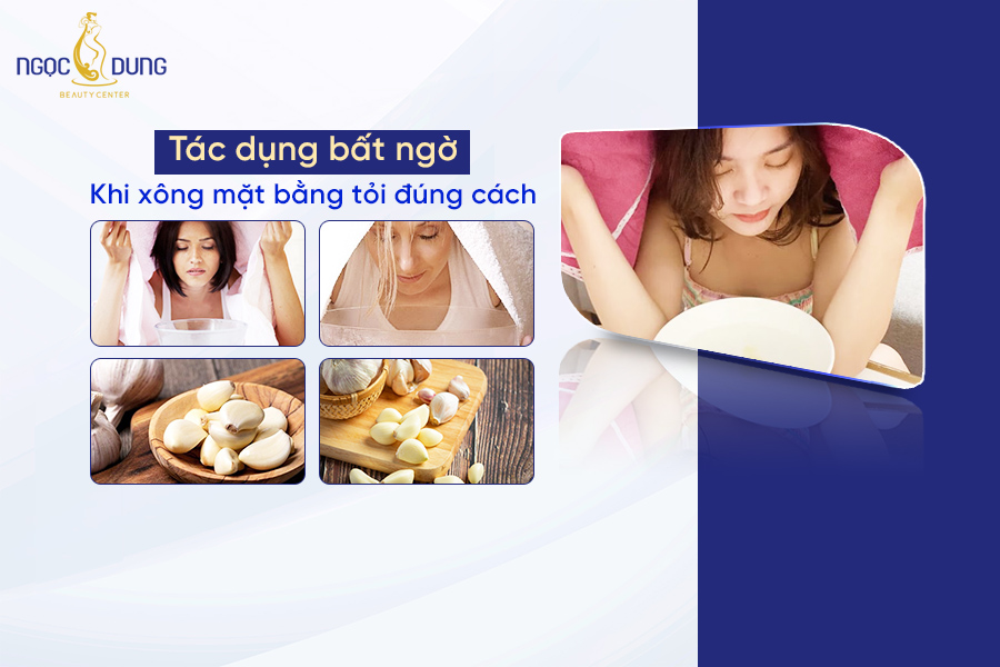 xông mặt bằng tỏi